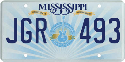 MS license plate JGR493
