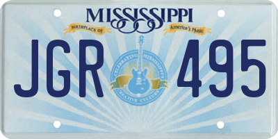MS license plate JGR495