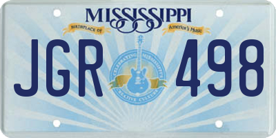 MS license plate JGR498