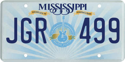 MS license plate JGR499