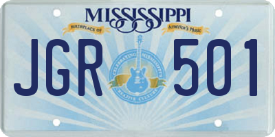 MS license plate JGR501