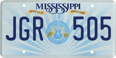 MS license plate JGR505