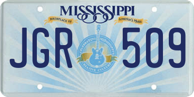 MS license plate JGR509