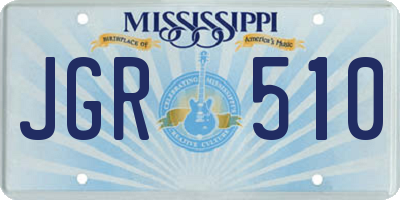MS license plate JGR510