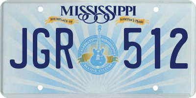 MS license plate JGR512