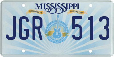 MS license plate JGR513