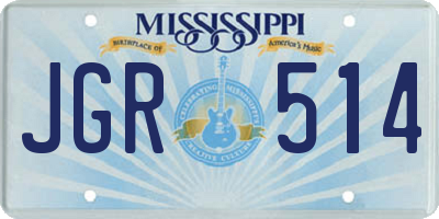 MS license plate JGR514