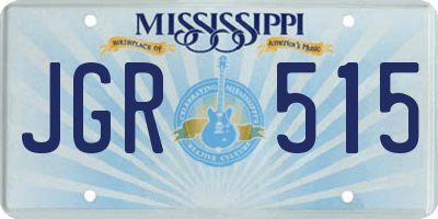 MS license plate JGR515