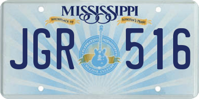 MS license plate JGR516