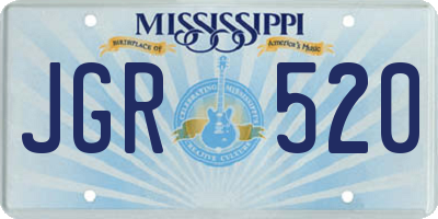 MS license plate JGR520