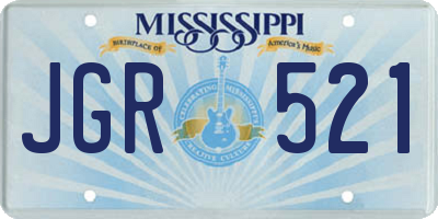 MS license plate JGR521