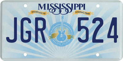 MS license plate JGR524