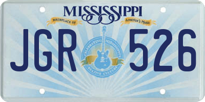 MS license plate JGR526