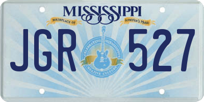 MS license plate JGR527