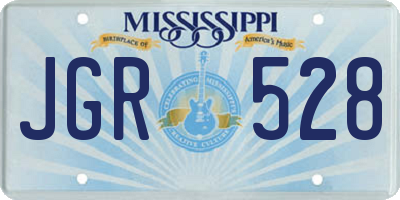 MS license plate JGR528
