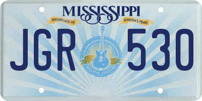MS license plate JGR530