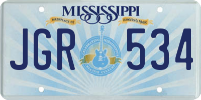 MS license plate JGR534