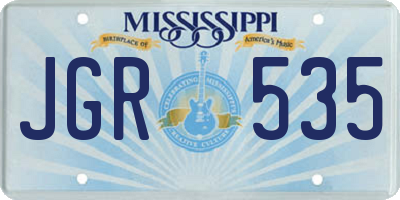 MS license plate JGR535