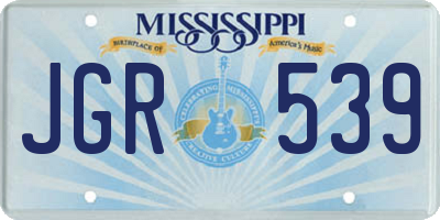 MS license plate JGR539