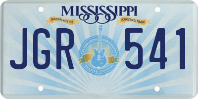 MS license plate JGR541