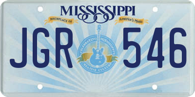 MS license plate JGR546