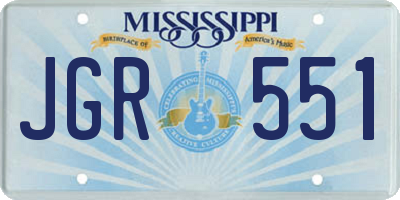 MS license plate JGR551