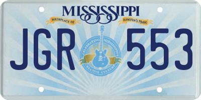 MS license plate JGR553