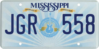 MS license plate JGR558