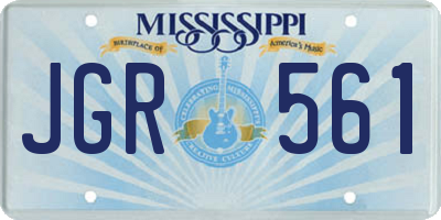 MS license plate JGR561