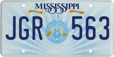 MS license plate JGR563