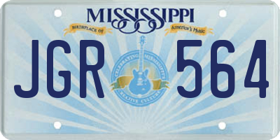 MS license plate JGR564