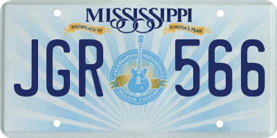 MS license plate JGR566