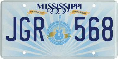 MS license plate JGR568