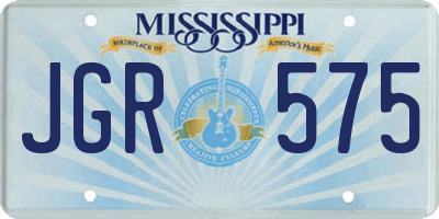 MS license plate JGR575
