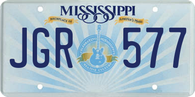 MS license plate JGR577