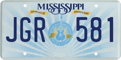 MS license plate JGR581