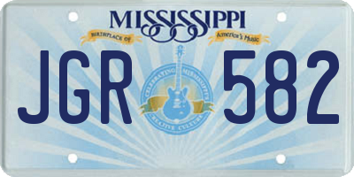 MS license plate JGR582