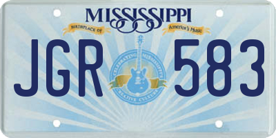 MS license plate JGR583
