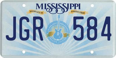 MS license plate JGR584