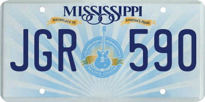 MS license plate JGR590