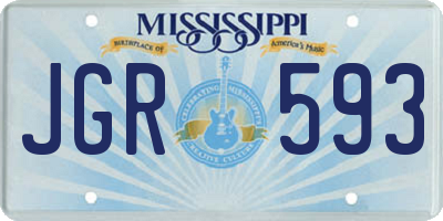 MS license plate JGR593