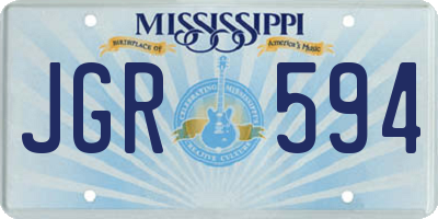 MS license plate JGR594