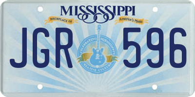 MS license plate JGR596