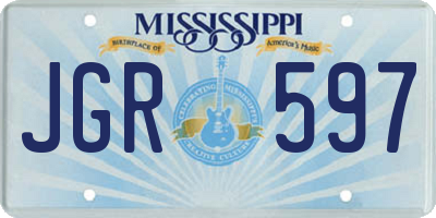 MS license plate JGR597