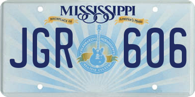 MS license plate JGR606