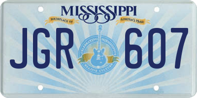 MS license plate JGR607
