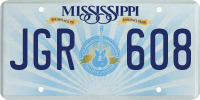 MS license plate JGR608