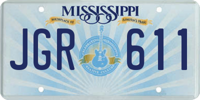 MS license plate JGR611