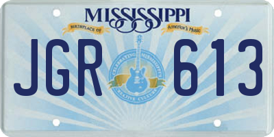 MS license plate JGR613