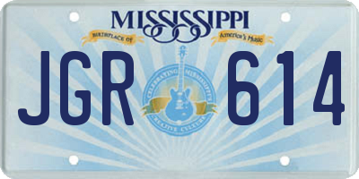MS license plate JGR614